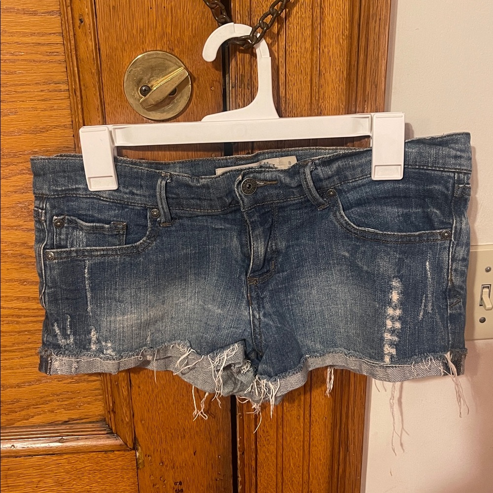 Charlotte Russe Denim Blue Women's Distressed Shorts